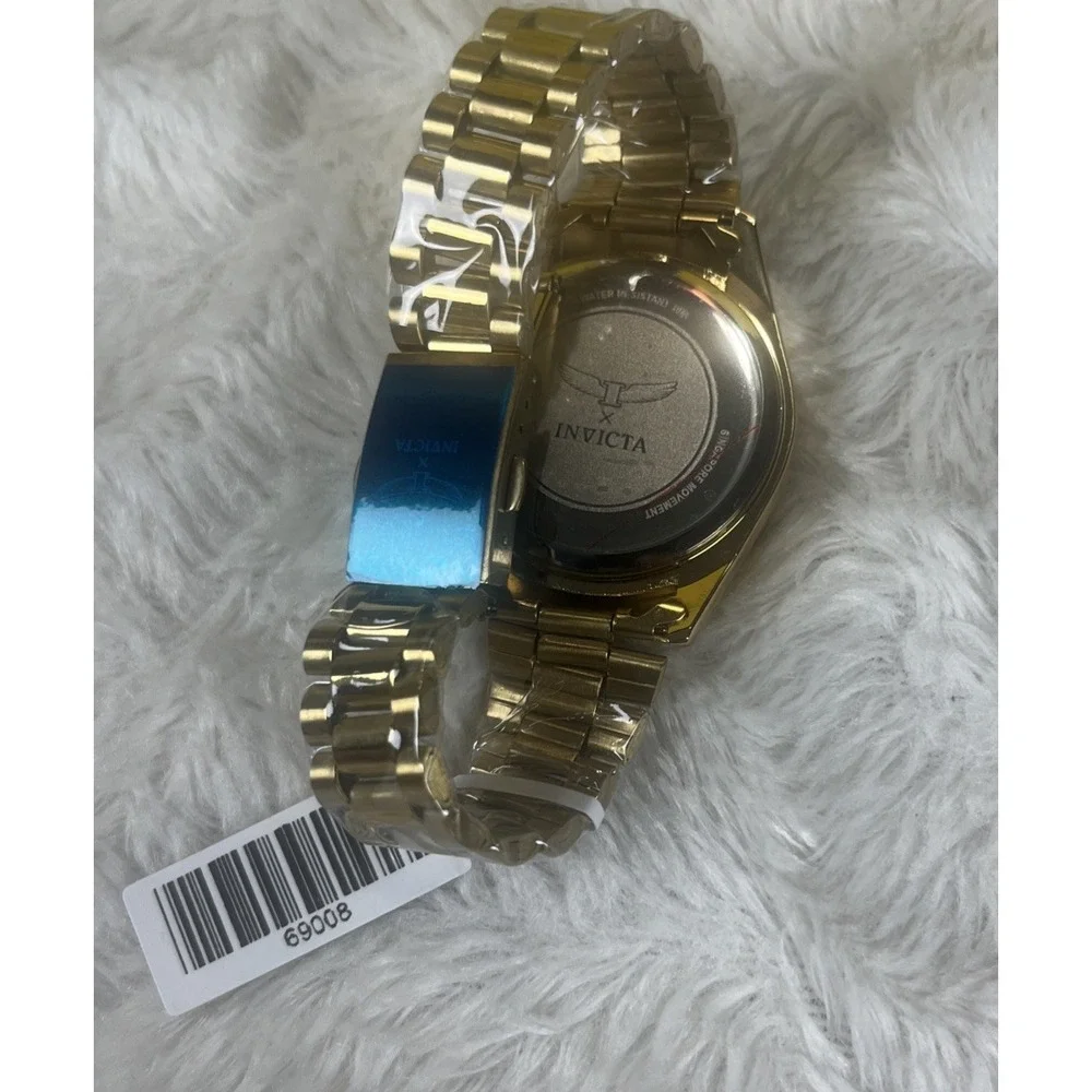 Invicta Men's Watch Specialty I by Invicta Green Dial Yellow Gold Bracelet 69008